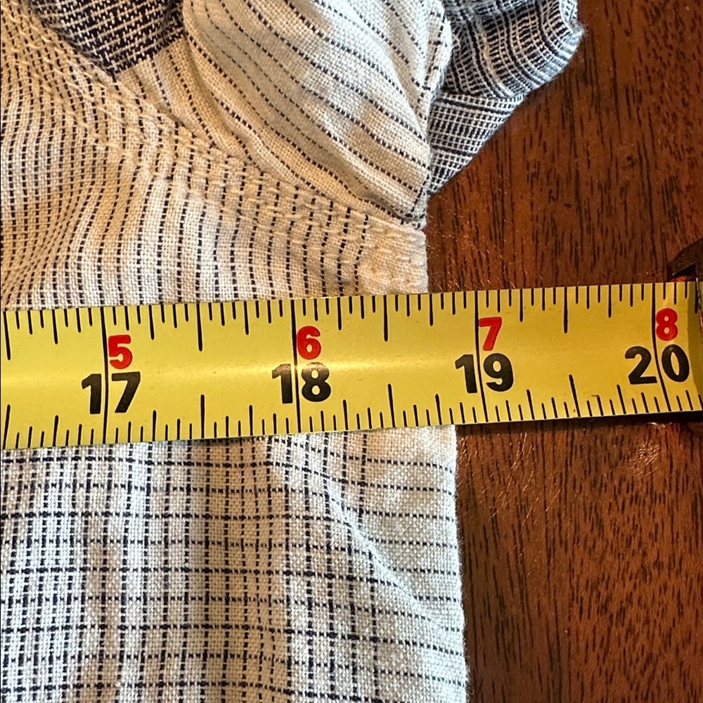 Madewell shortsleeve mandarin color plaid cotton/linen button down blouse size S - Picture 7 of 7